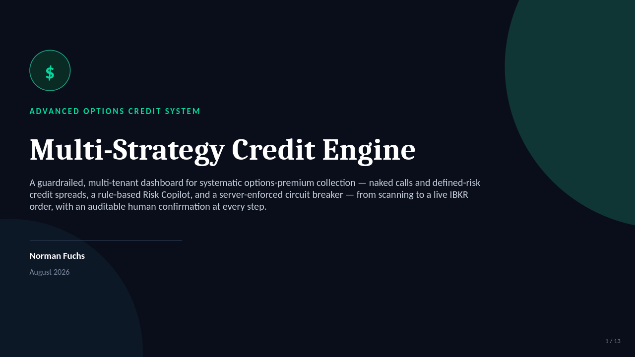 Pro Options Credit System preview